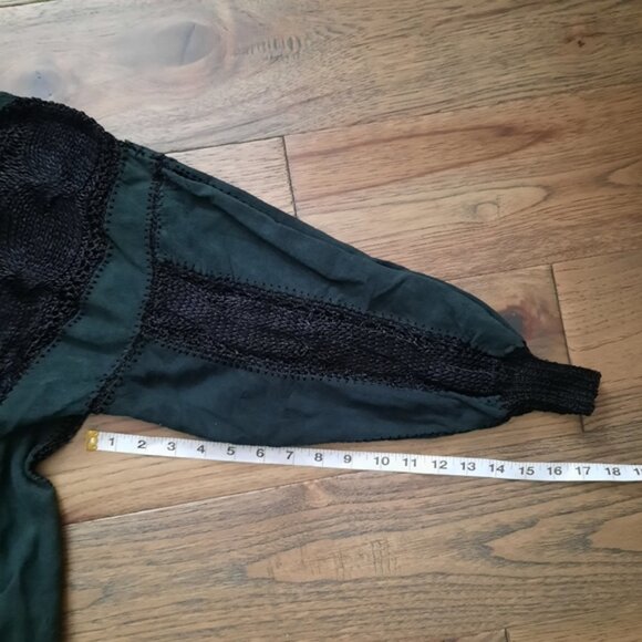 Vintage Faux Suede and Knit Long Sleeve Sweater - Picture 12 of 14